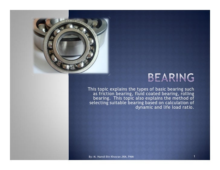 types of bearing and their applications
