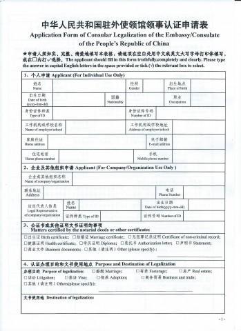 complete visa application form embassy form