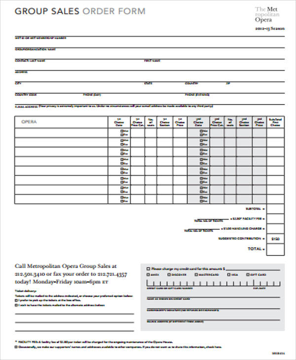 order for sale application form