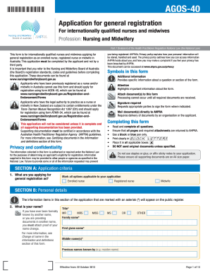 ahpra nursing registration application form