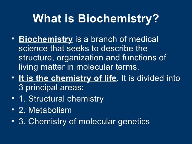 application of biochemistry in medicine