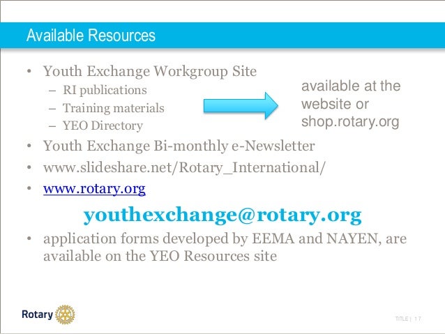 rotary youth exchange long term application
