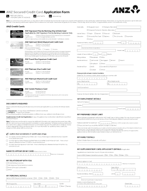 anz business credit card application form