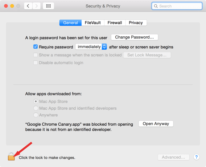 allow applications downloaded from anywhere mac missing