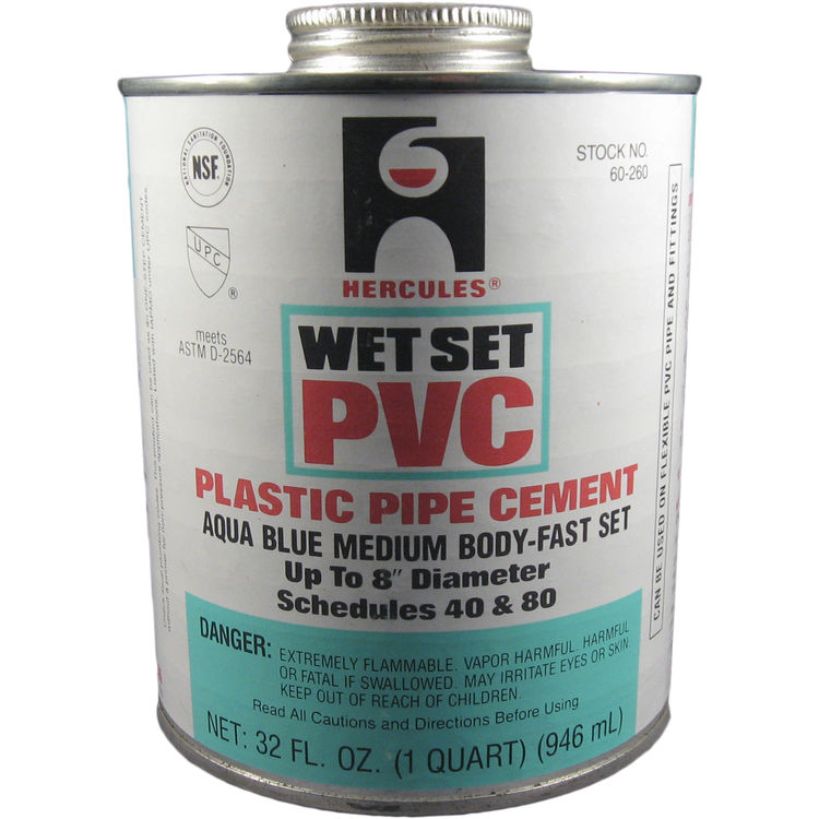 pvc cement for wet applications