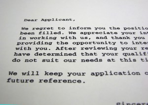 applicant rejection letter no interview
