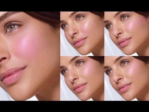 blush application for round face