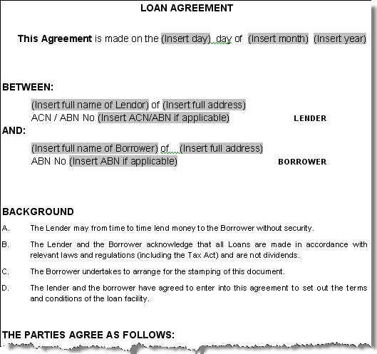 business loan application form sample pdf