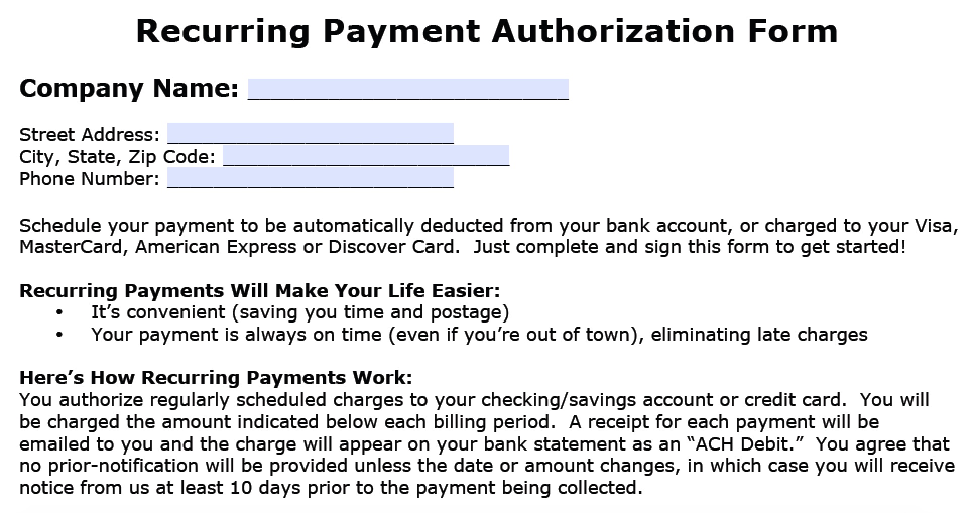 credit card payment application rules