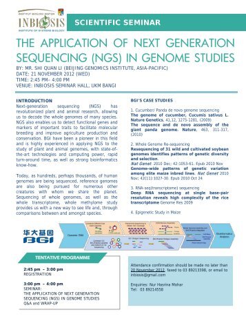 clinical applications for next generation sequencing