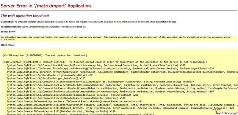 how to solve server error in application