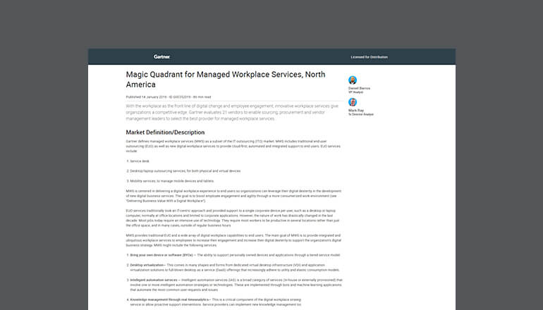 magic quadrant for sap application management services