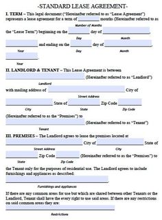 residential tenancy application form template