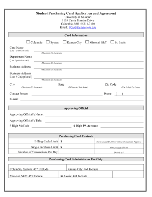 student blue card application form