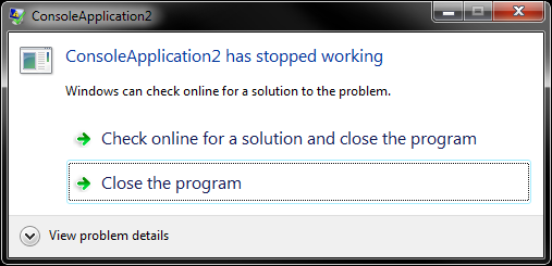 werfault exe application error windows 7