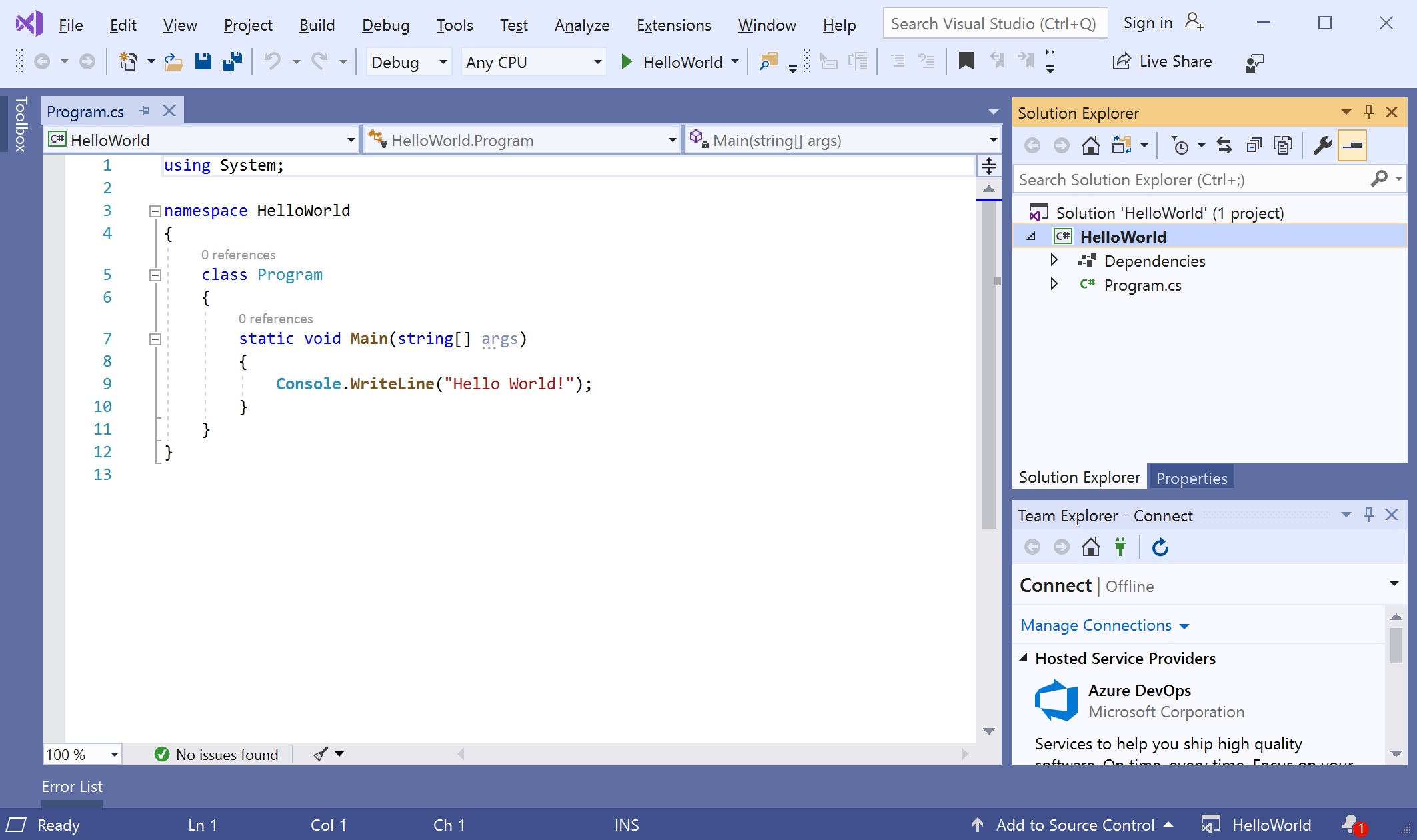what is console application in visual studio