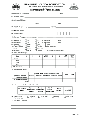 www pef edu pk application form